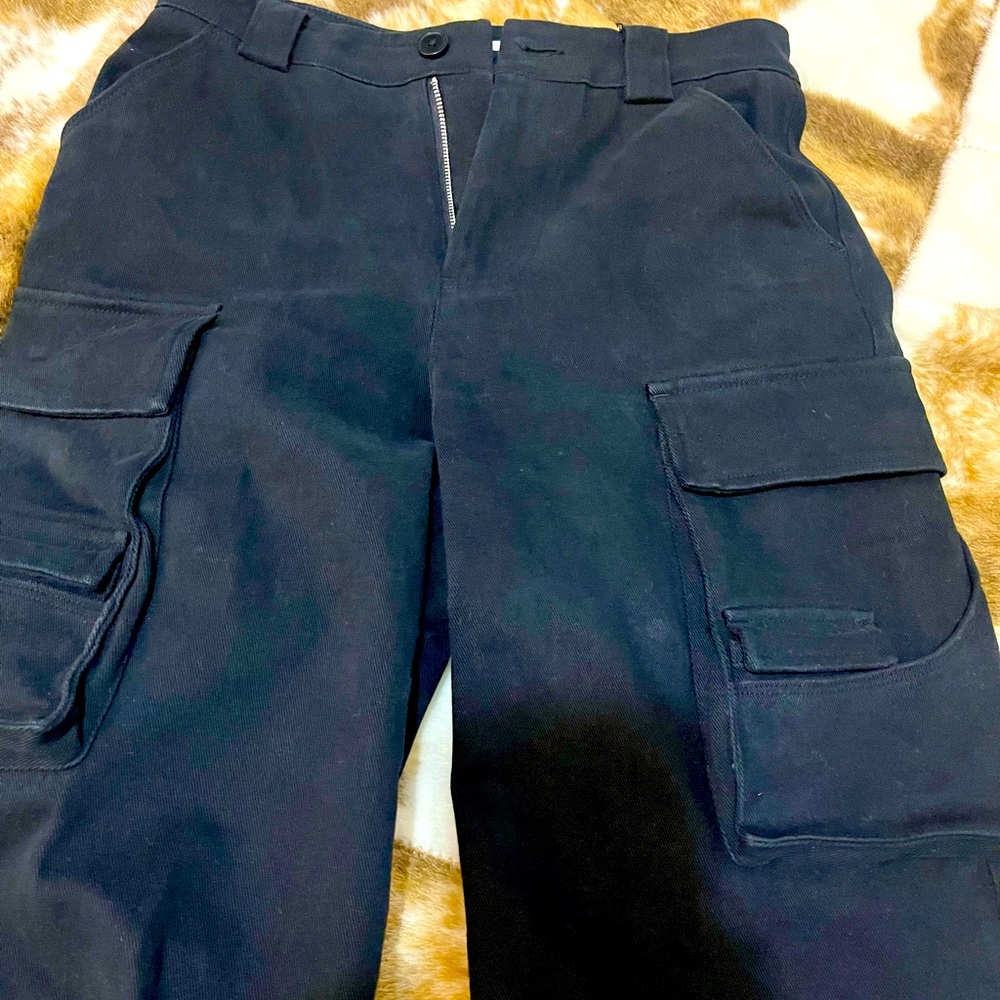 Guizio black Hayes cargo pants